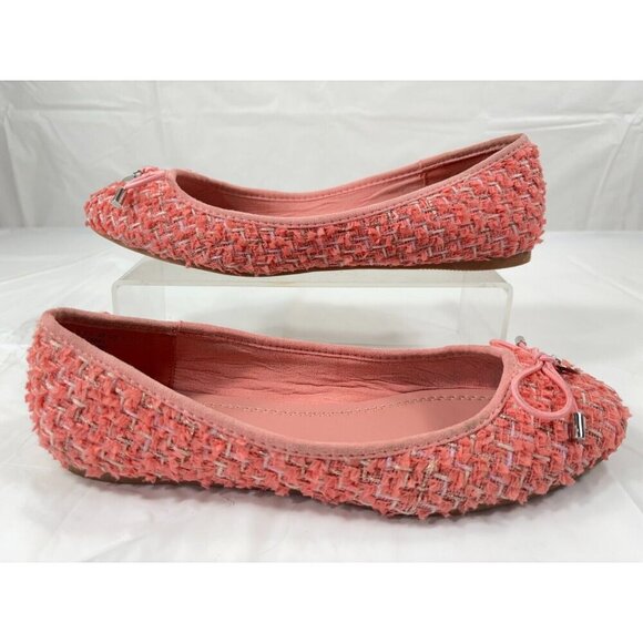 ASOS DESIGN Lallie Pink Tweed Ballet Flat Women's Size 7 - Picture 6 of 13